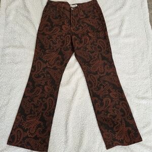 Coldwater Creek Women's Paisley Boot Cut Pants - Brown